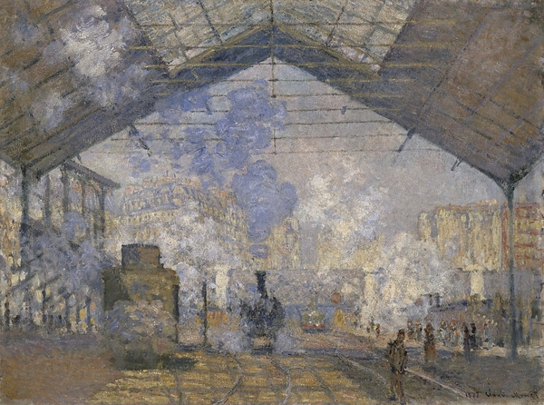 The Saint–Lazare Station [1877] by Claude Monet [1840–1926] Print