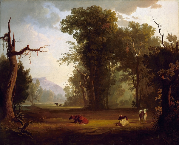 Landscape with Cattle [1846] by George Caleb Bingham [1811–1879] Print