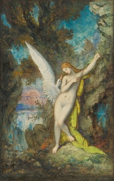 Leda Et Le Cygne by Gustave Moreau [1826–1898] Print
