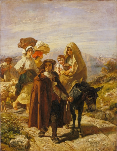 Peasants of Béarn [1846] by Camille–Joseph–Etienne Roqueplan [1803–1855] Print