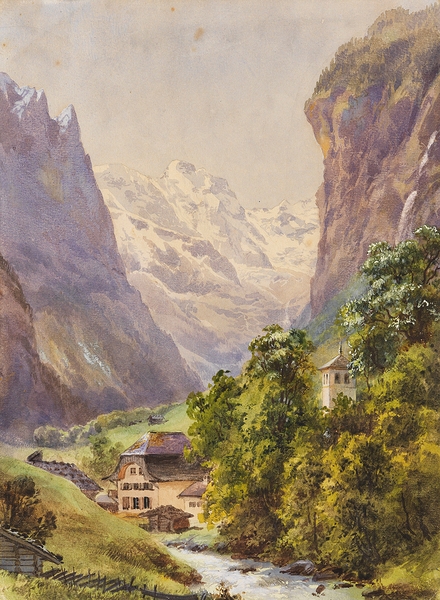 Lauterbrunnen [Schweiz] [Ca. 1880–90] by Edward Theodore Compton [1849–1921] Print