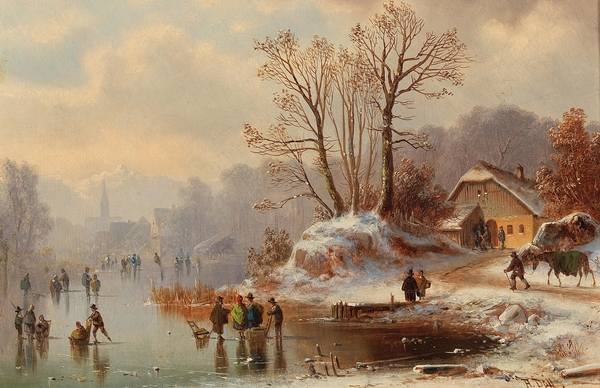 Scene near Uffing on the Staffelsee by Anton Doll [1826–1887] Print