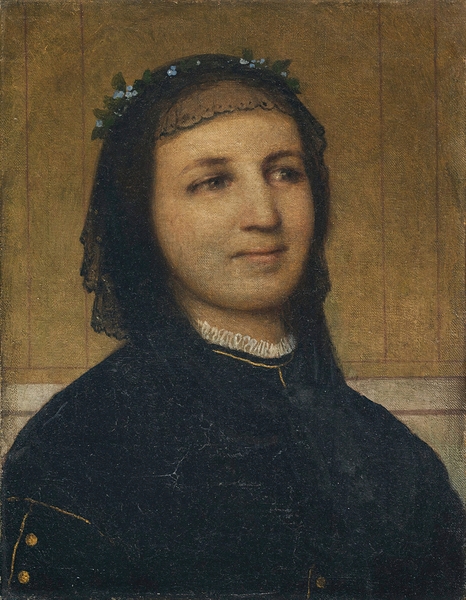 Bildnis Margaretha Antoinette Mähly–Schermar [1865] by Arnold Böcklin [1827–1901] Print