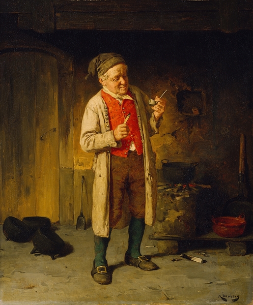 The New Pipe by August Jernberg [1826–1896] Print