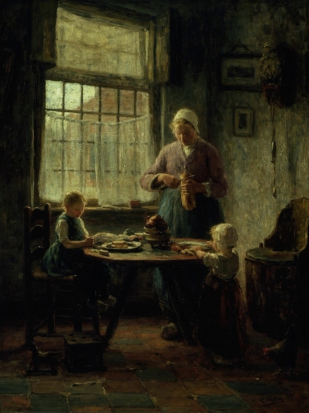 A Family Meal [1890s] by Evert Pieters [1856–1932] Print