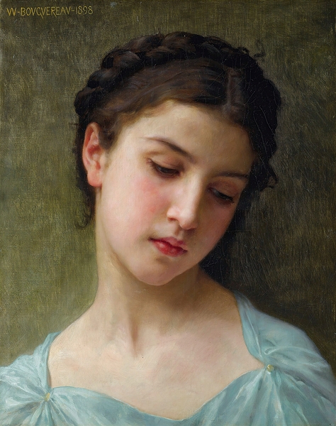 Portrait De Jeune Fille [1898] by William Bouguereau [1825–1905] Print