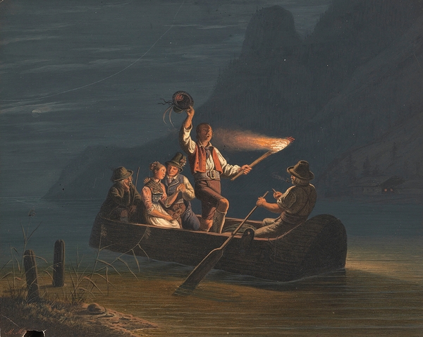 Nächtliche Überfahrt by Carl Friedrich Moritz Müller [1807–1865] Print