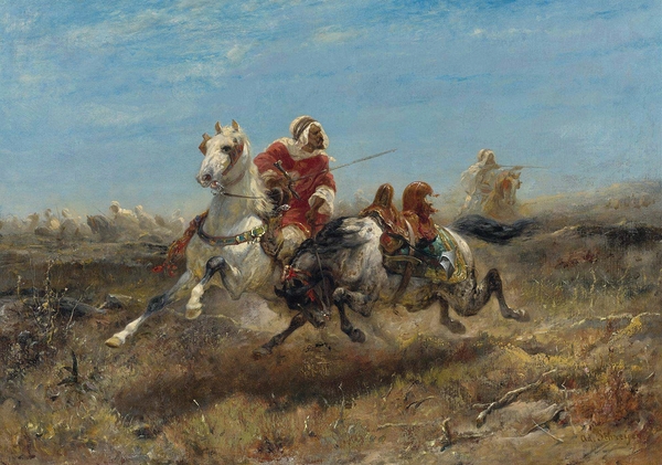 The Chase by Adolf Schreyer [1828–1899] Print