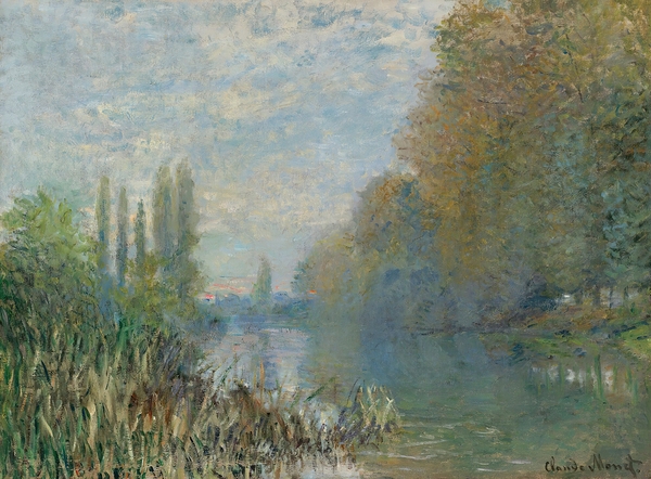 Bords De La Seine En Automne [1876] by Claude Monet [1840–1926] Print