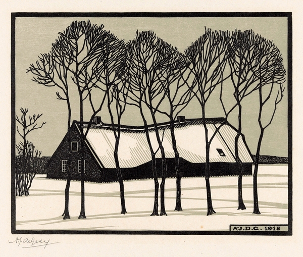 Boerderij in de sneeuw [1918] by Julie de Graag [1877–1924] Print