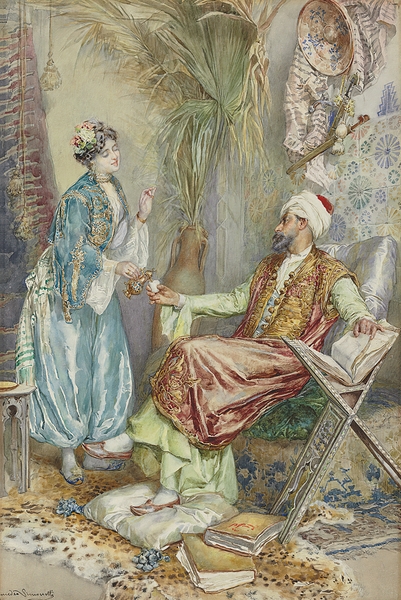 Teatime by Amedeo Simonetti [1874–1922] Print