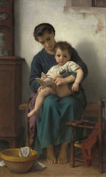 La grande soeur [1877] by William Bouguereau [1825–1905] Print