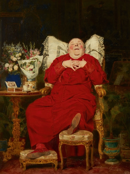 A happy birthday [1892] by Antonio Casanova y Estorach [1847–1896] Print