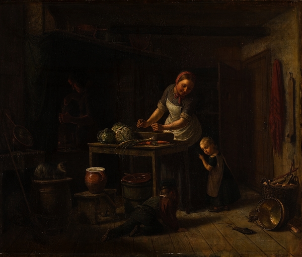 Kitchen Interior [1861] by David Monies [1812–1894] Print