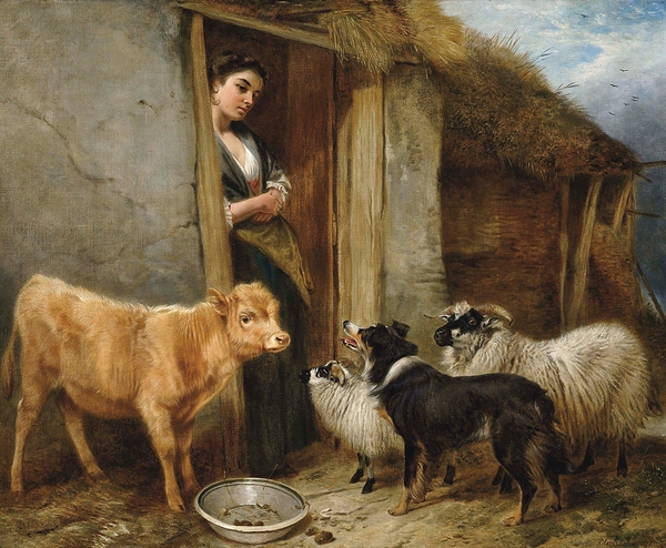 The shepherd’s home by Richard Ansdell [1815–1885] Print