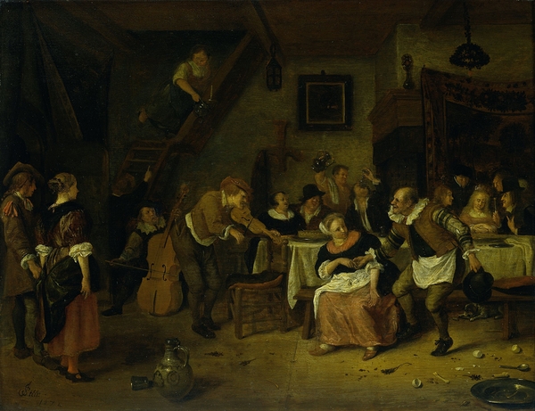 Peasant wedding [1672] by Jan Steen [1626–1679] Print