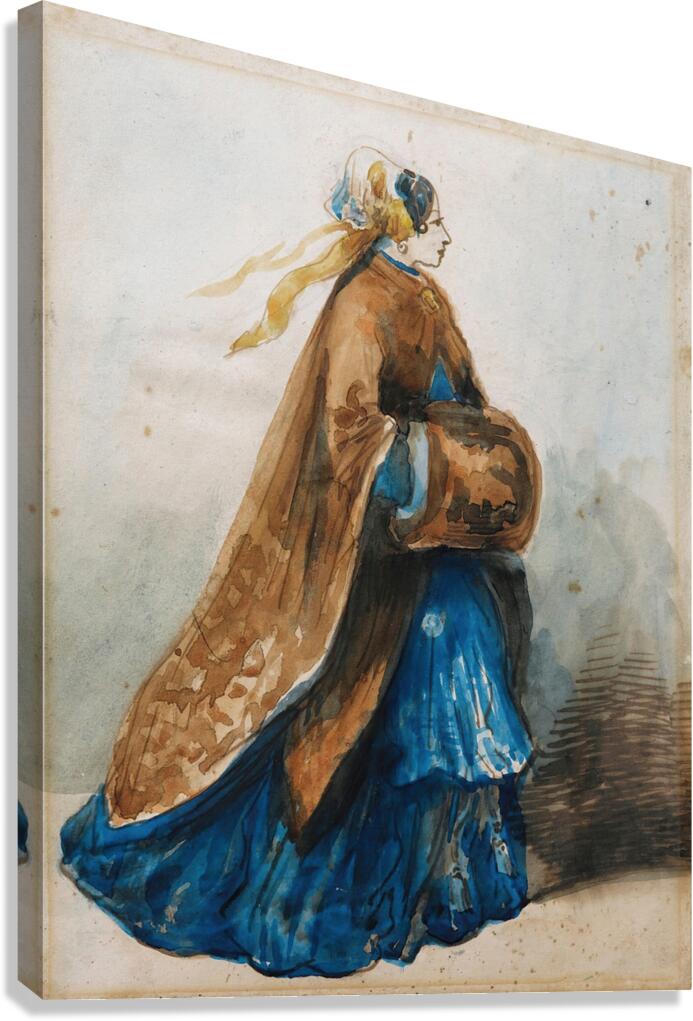 An Elegant Lady by Constantin Guys [1805–1892] Canvas Print