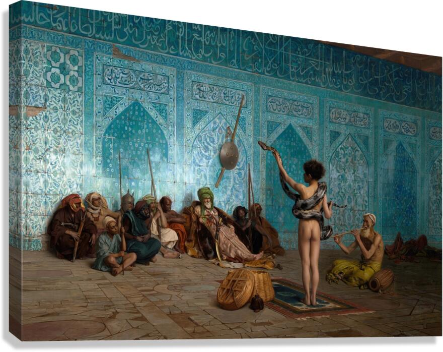 Snake Charmer [c. 1879] by Jean–Léon Gérôme [1824–1904] Canvas Print