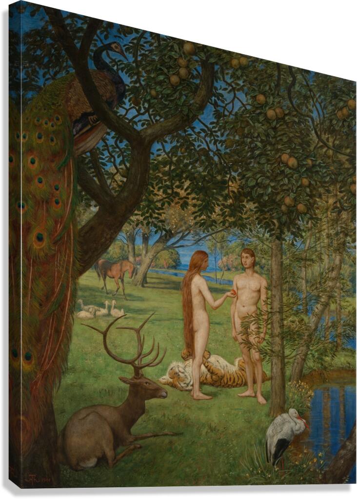 Das Paradies [1901] by Hans Thoma [1839–1924] Canvas Print
