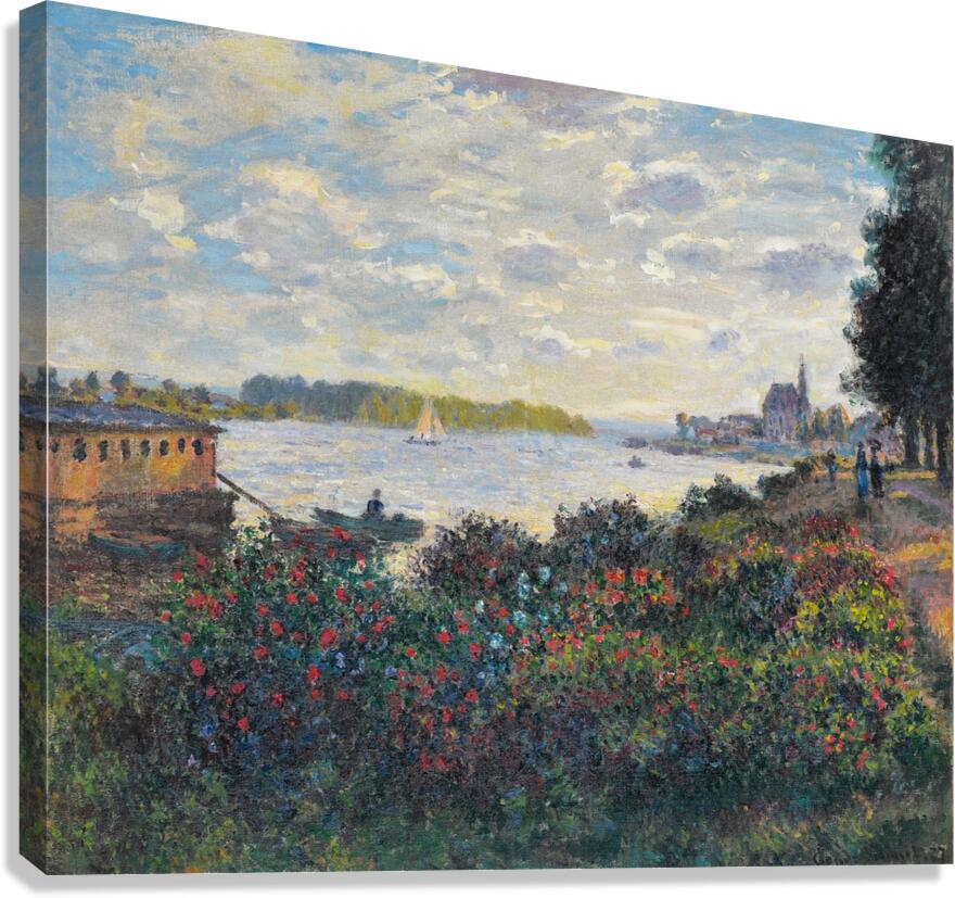 La Seine À Argenteuil [1877] by Claude Monet [1840–1926] Canvas Print