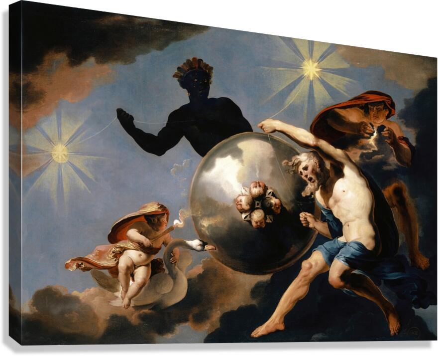 Cosmic Allegory [Around 1660] by Abraham Hondius [1625–1695] Canvas Print