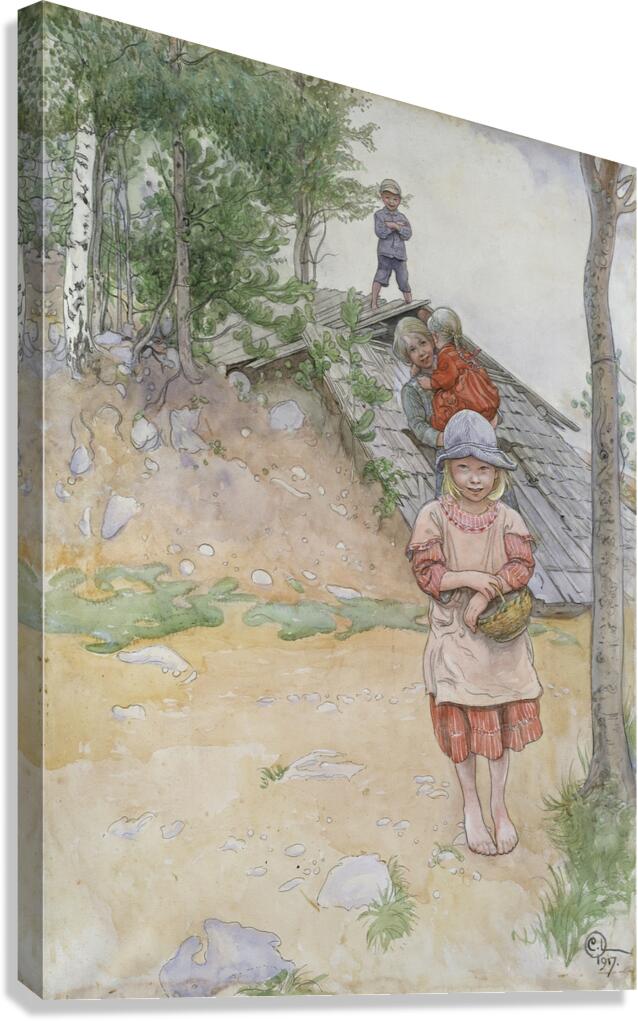 By the Cellar [1917] by Carl Larsson [1853–1919] Canvas Print