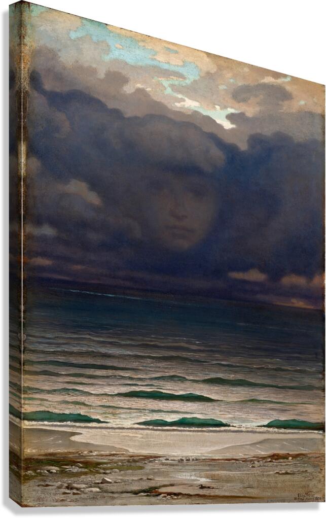 Memory [1870] by Elihu Vedder [1836–1923] Canvas Print