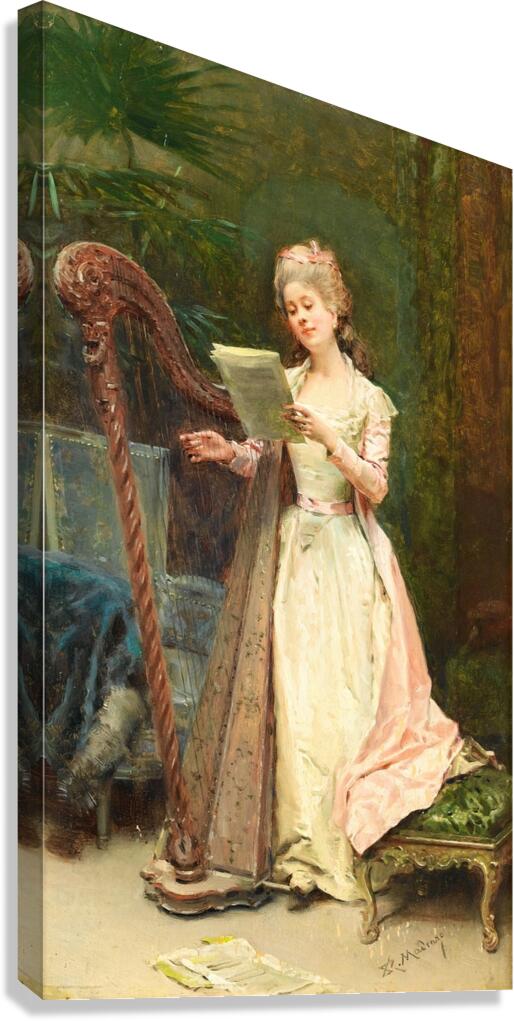 The rehearsal by Raimundo de Madrazo y Garreta [1841–1920] Canvas Print