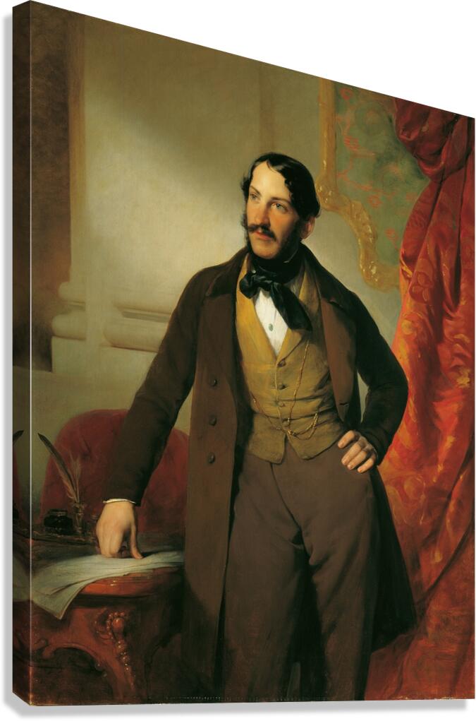 Der Industrielle Maximilian Todesco [1846] by Friedrich von Amerling [1803–1887] Canvas Print