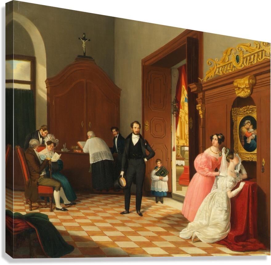 Braut wider Willen by Eugen Hummel [1812–1845] Canvas Print