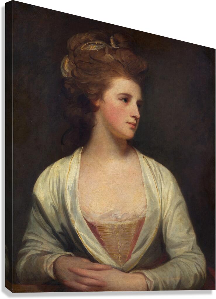 Portrait of a Woman. Said to Be Emily Bertie Pott [1781] by George Romney [1734–1802] Canvas Print