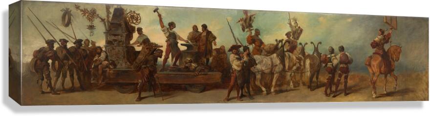 Entwurf zum Festzug 1879 – Die Schmiede [1879] by Hans Makart [1840–1884] Canvas Print