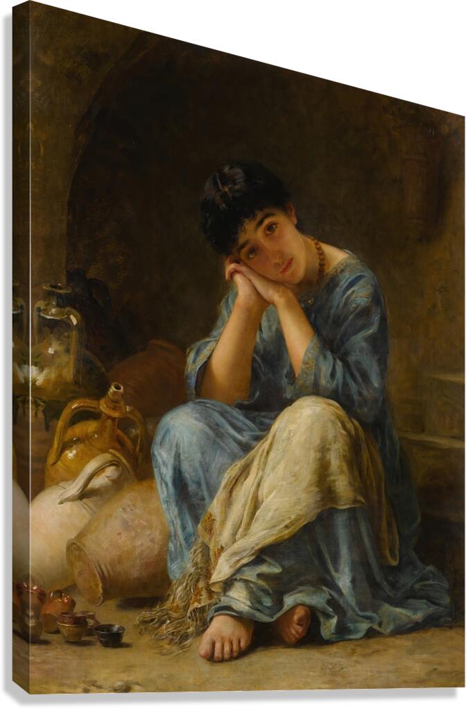 The Ionian Pottery Seller [1881] by Edwin Long [1829–1891] Canvas Print