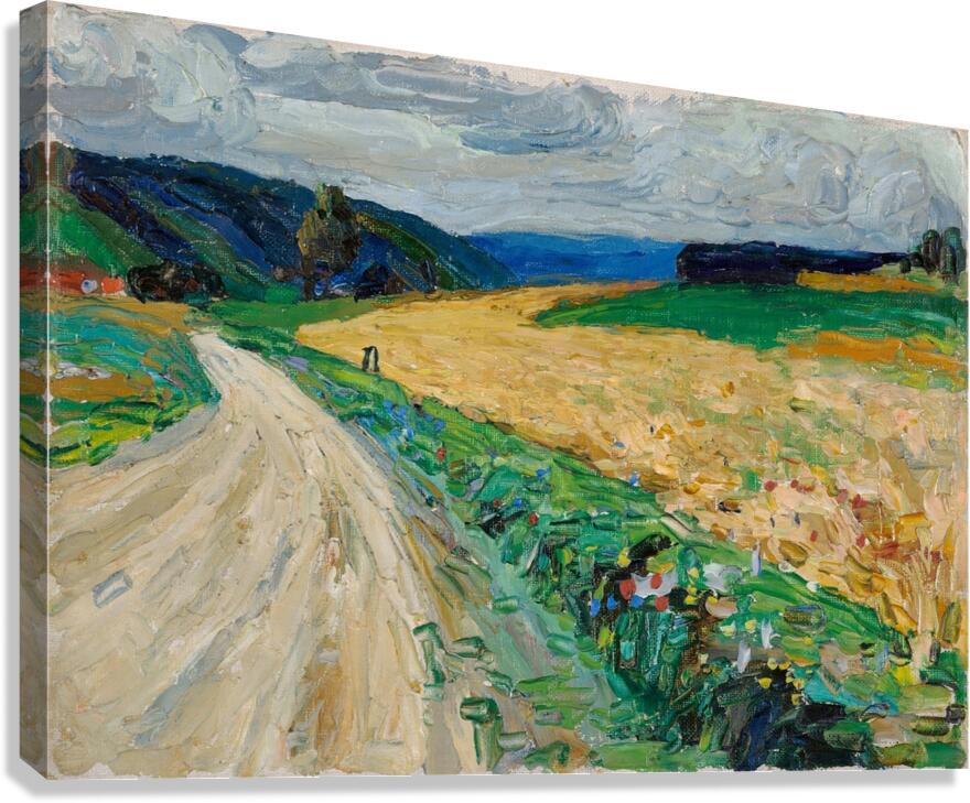 Kallmünz – Nature study on the yellow stagecoach [1903] by Wassily Kandinsky [1866–1944] Canvas Print