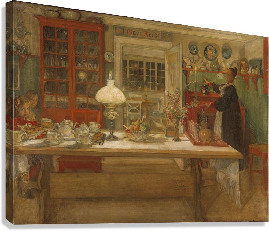 Getting Ready for a Game [1901] by Carl Larsson [1853–1919] Canvas Print
