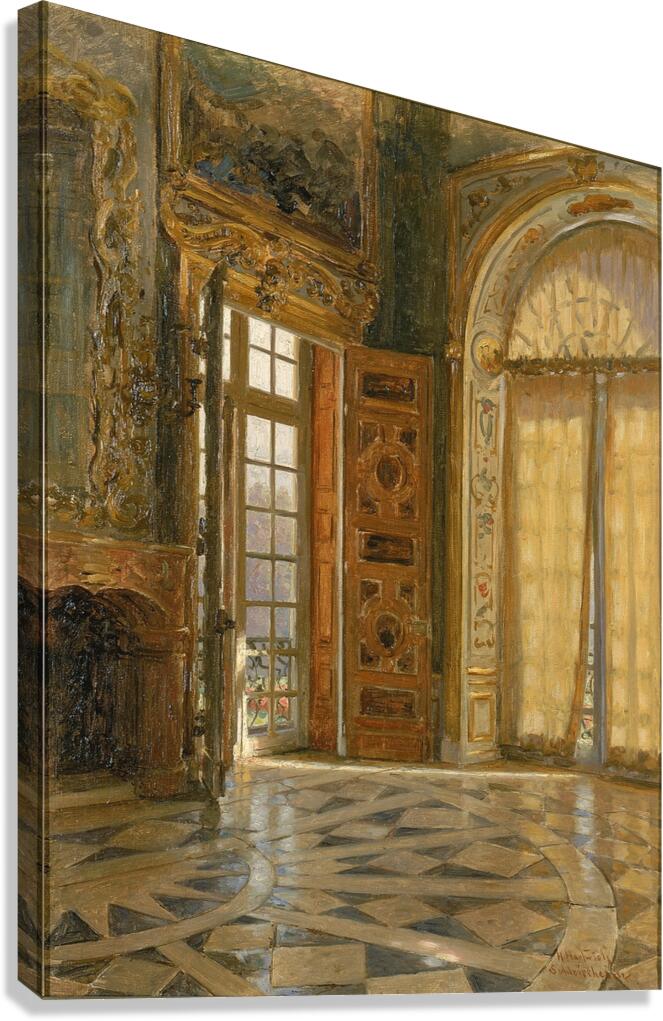 Vestibule Corner ‘Schleissheim.’ Prince Regent Luitpold’s Palace [1880] by Herman Hartwich [1853–1926] Canvas Print