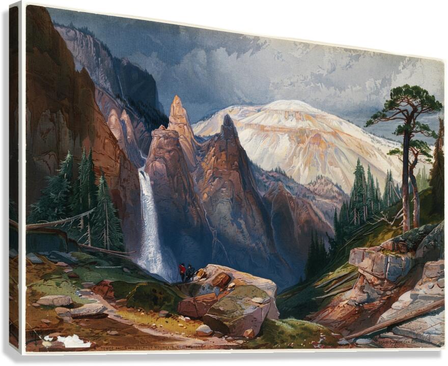 Tower Falls and Sulphur Mountain. Yellowstone [ca. 1875] by Thomas Moran [1837–1926] Canvas Print