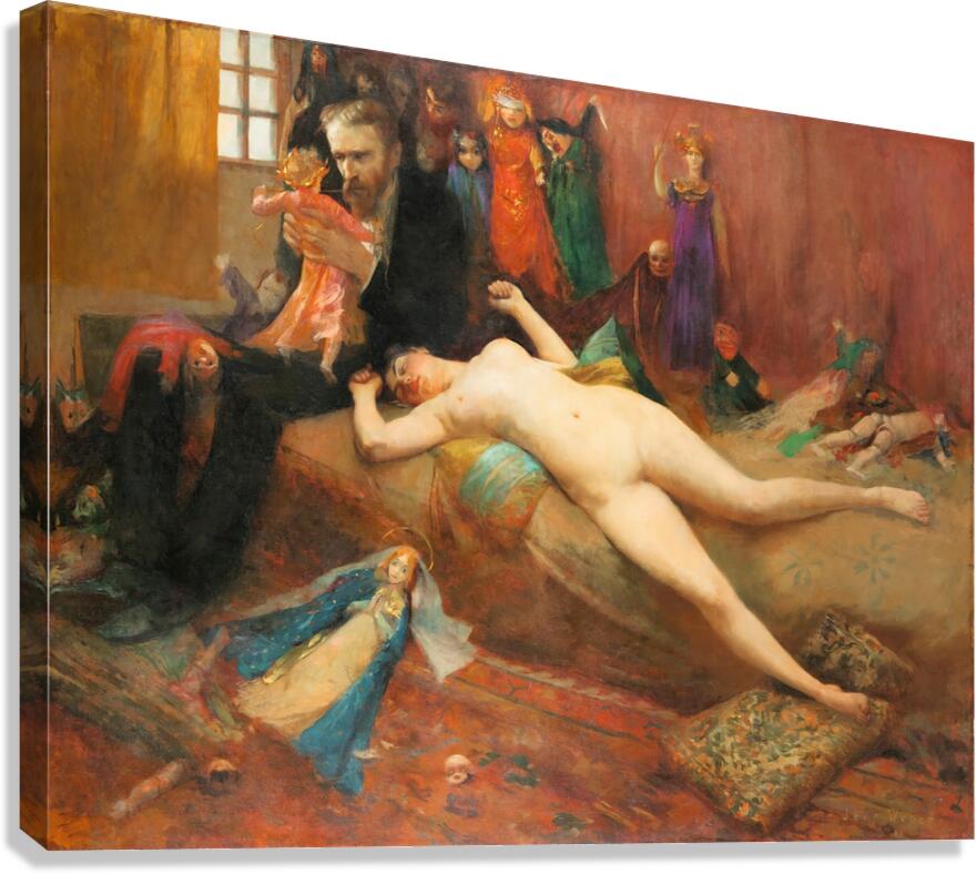 The Doll Man [1896] by Jean Veber [1864–1928] Canvas Print