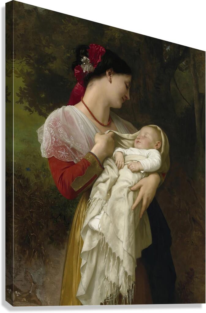 Admiration Maternelle by William Bouguereau [1825–1905] Canvas Print