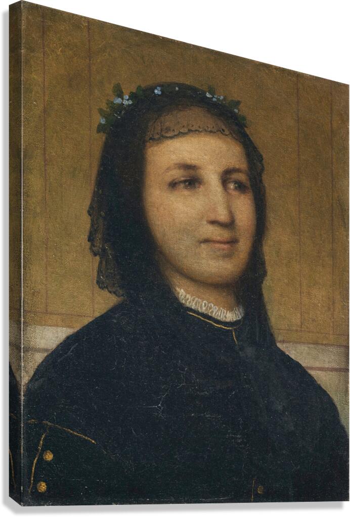 Bildnis Margaretha Antoinette Mähly–Schermar [1865] by Arnold Böcklin [1827–1901] Canvas Print