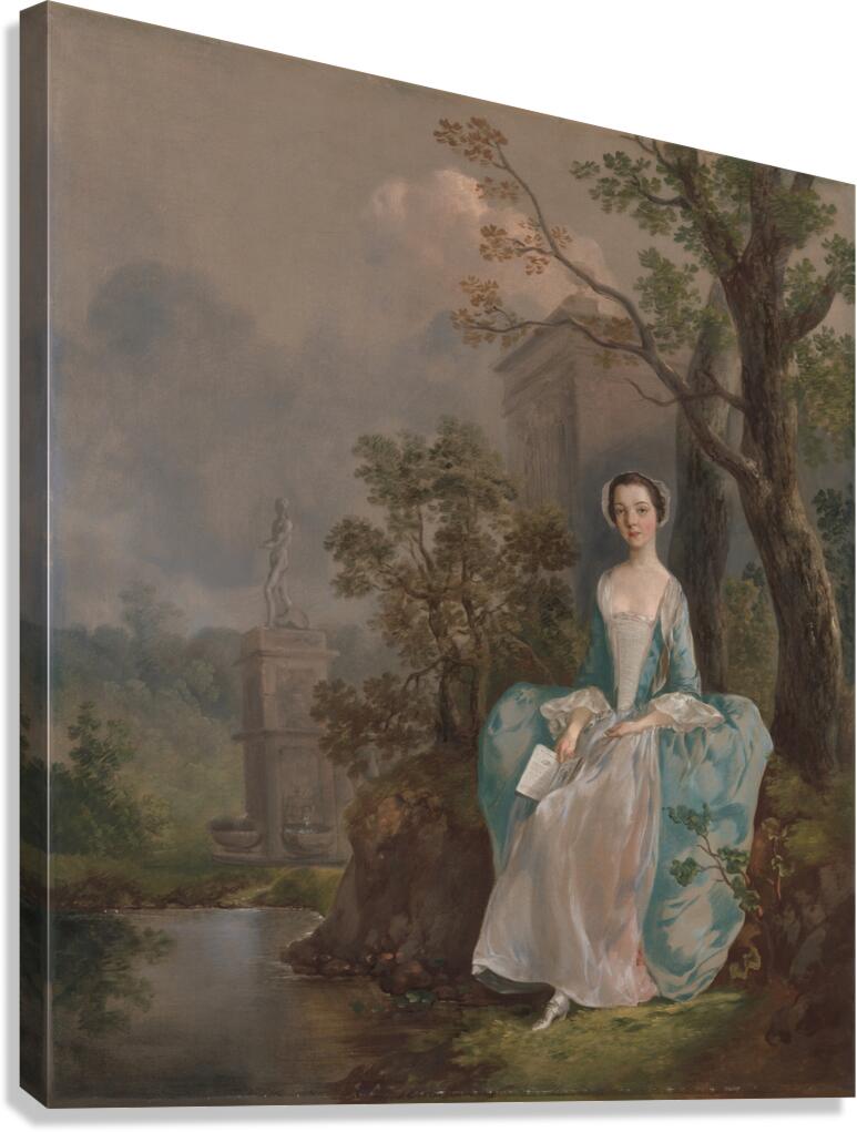 Portrait of a Woman [ca. 1750] by Thomas Gainsborough [1727–1788] Canvas Print