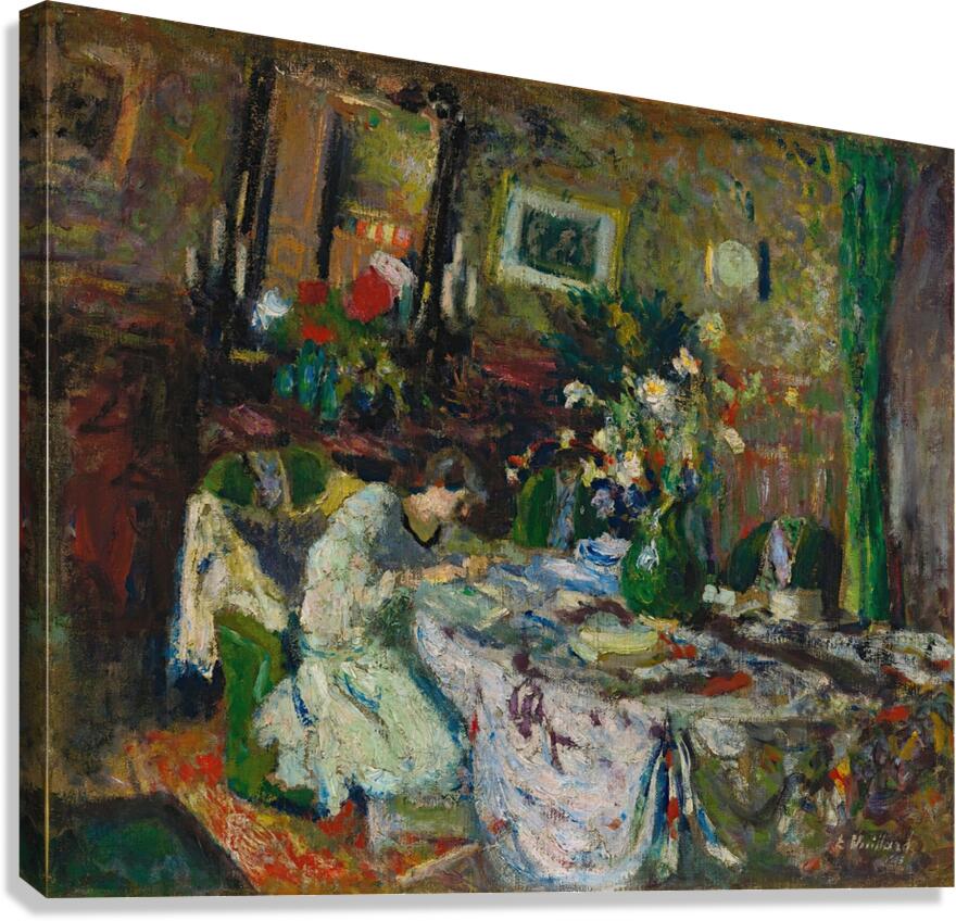 Marcelle Aron Dans La Salle À Manger Au Château–Rouge [1905] by Édouard Vuillard [1868–1940] Canvas Print