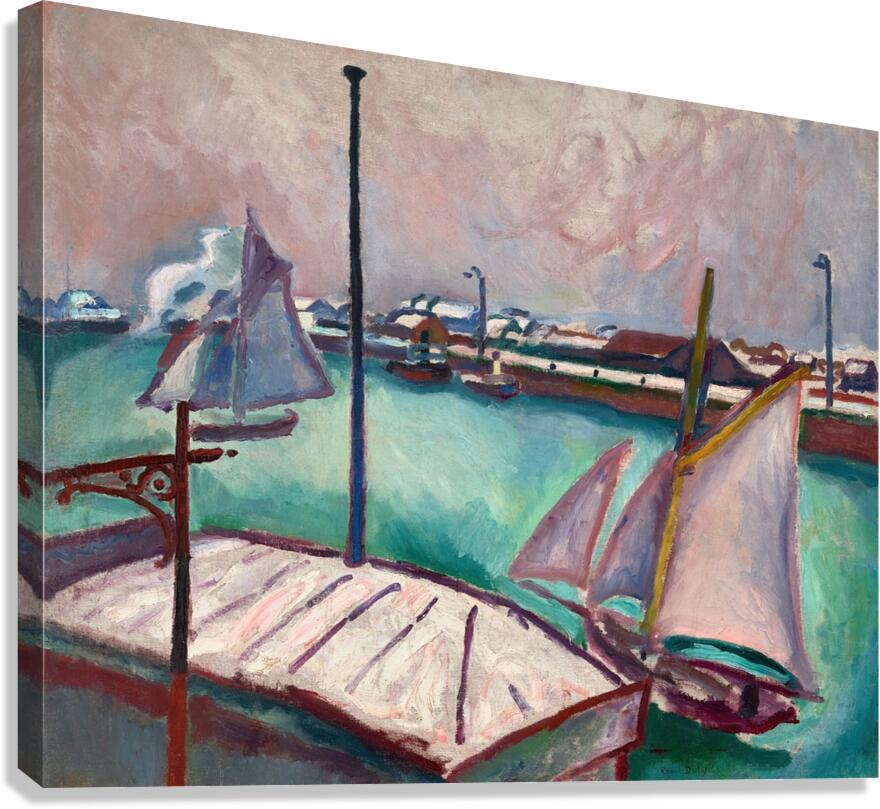 Les Barques [1906] by Raoul Dufy [1877–1953] Canvas Print