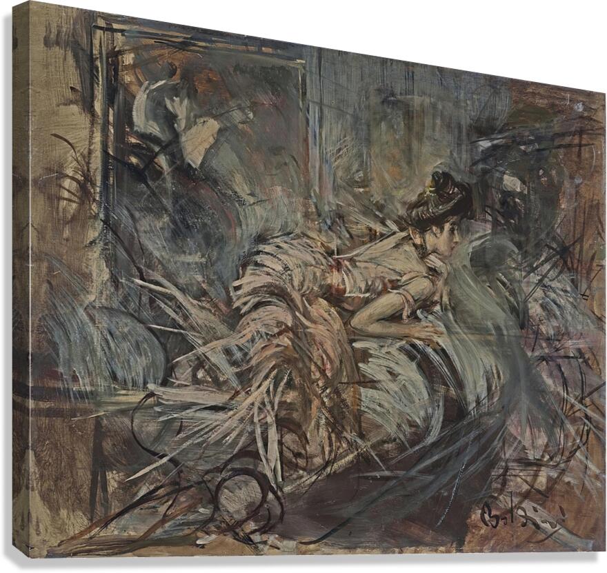 The Artist’s Model by Giovanni Boldini [1842–1931] Canvas Print