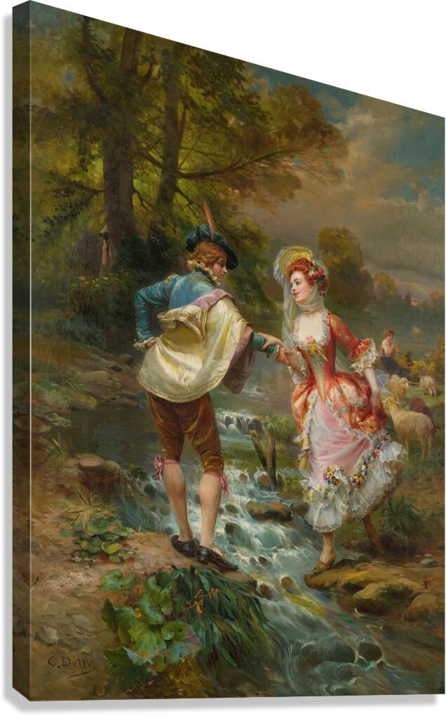 Très Galant by Cesare Auguste Detti [1847–1914] Canvas Print