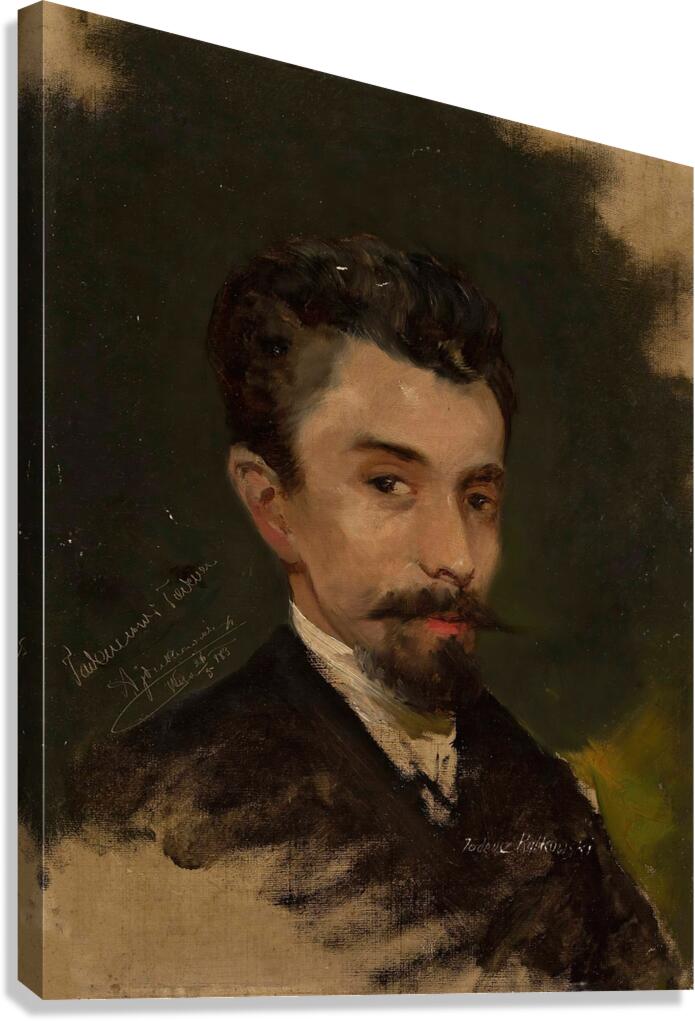 Portrait of Tadeusz Rybkowski [1883] by Tadeusz Ajdukiewicz [1852–1916] Canvas Print