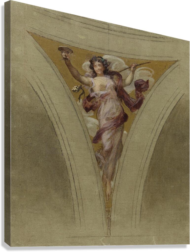 La chanson bacchique [1888–1899] by François Schommer [1850–1935] Canvas Print