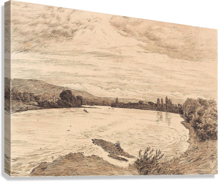 Am Wehr [Ca. 1870–1890] by Hans Thoma [1839–1924] Canvas Print