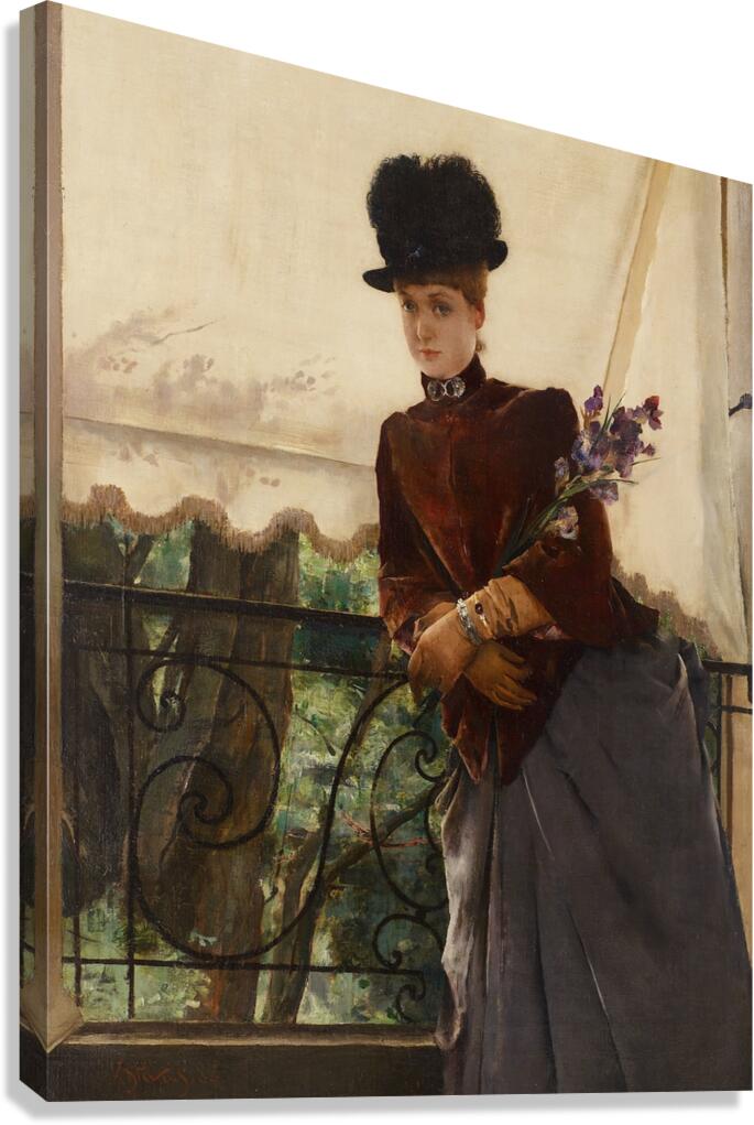 Portrait of Mademoiselle Dubois [1884] by Alfred Stevens [1823–1906] Canvas Print