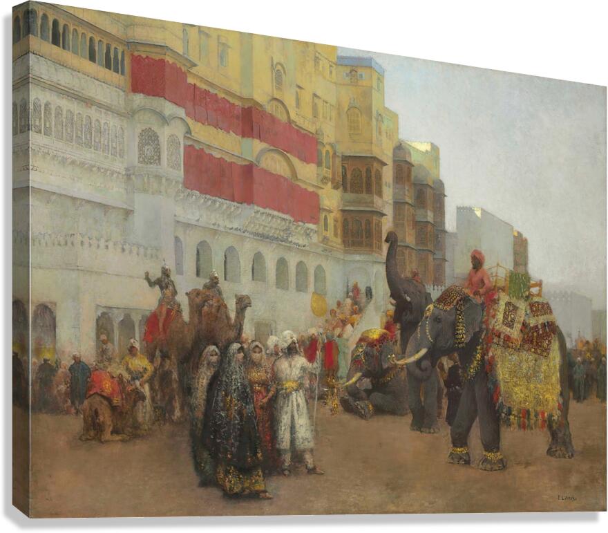 A Fête Day at Bekanir – Beloochistan. Bekanir [ca 1895–1903.] by Edwin Lord Weeks [1849–1903] Canvas Print